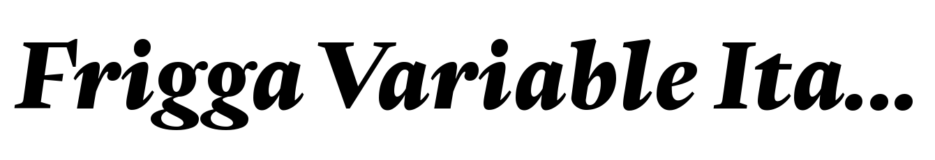 Frigga Variable Italic